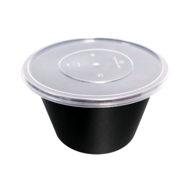 Σκεύος Micro Σούπας με Καπάκι Μαύρο 1000ml