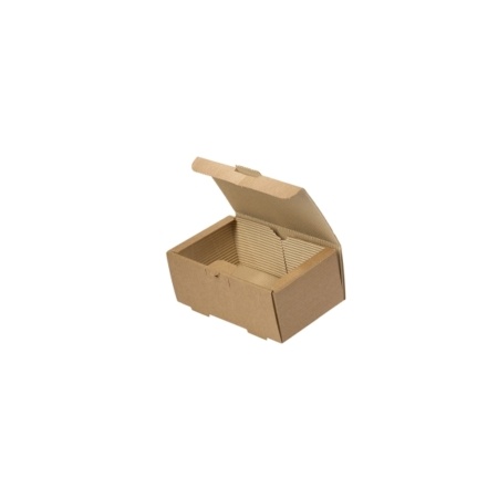 Κυματοειδές (Γκοφρέ) Κουτί Φαγητού Kraft για Διπλό Burger